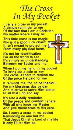 The Cross in my Pocket Inspirational Pocket Card